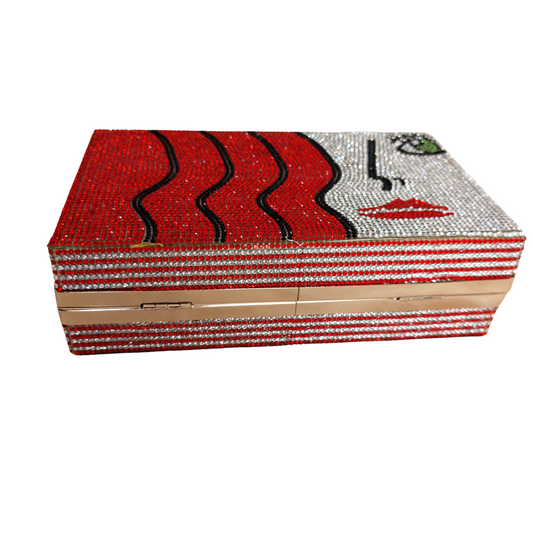 Red & Silver Clutch w/chain